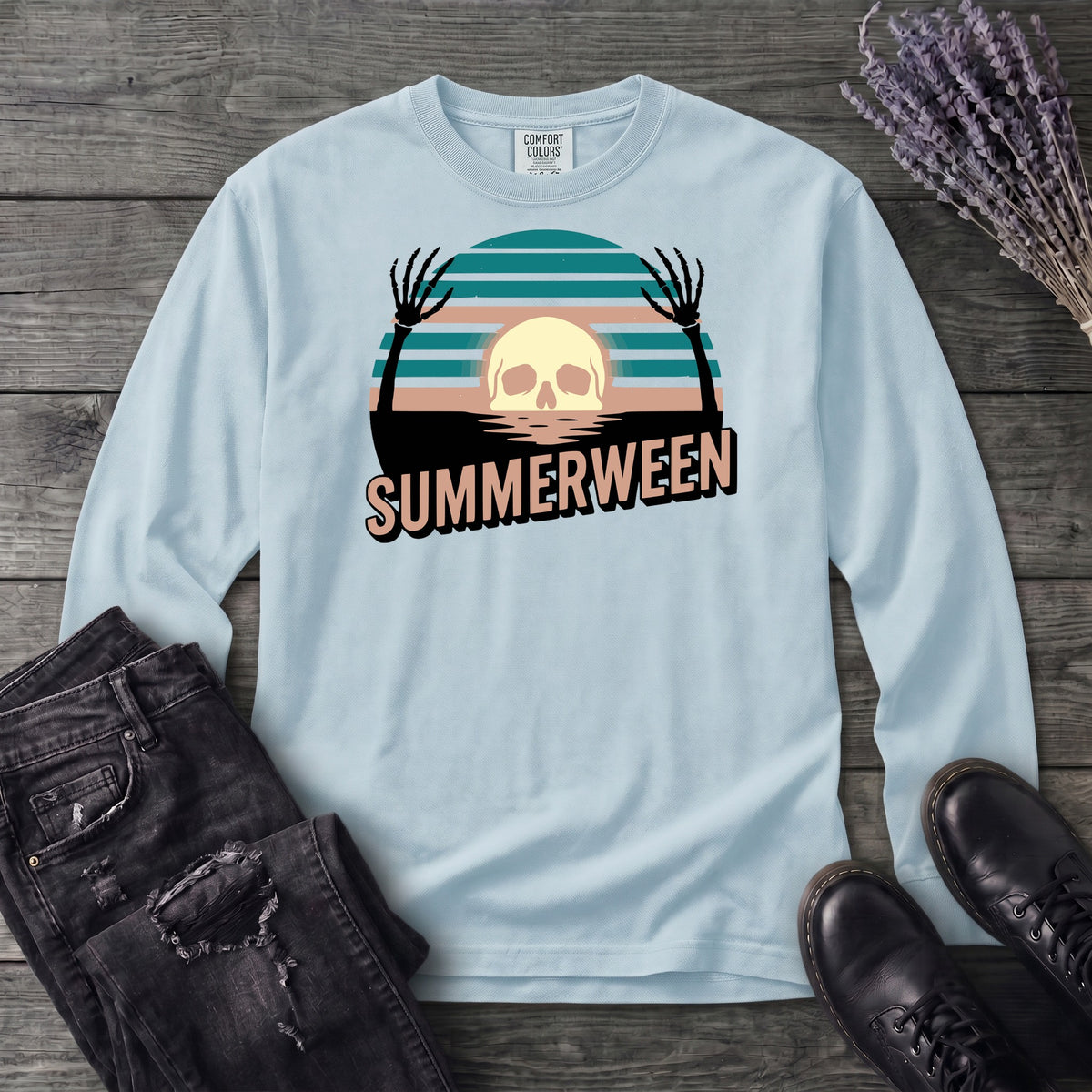 Summerween Skull Long Sleeve T-Shirt