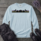 Bats Jack O Lantern Stripe Long Sleeve T-Shirt
