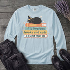 books and cats Long Sleeve T-Shirt
