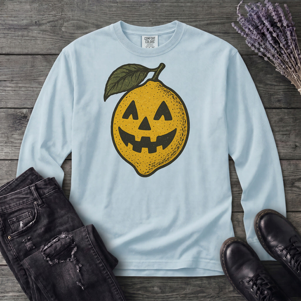 Jack O Lantern Lemon Long Sleeve T-Shirt