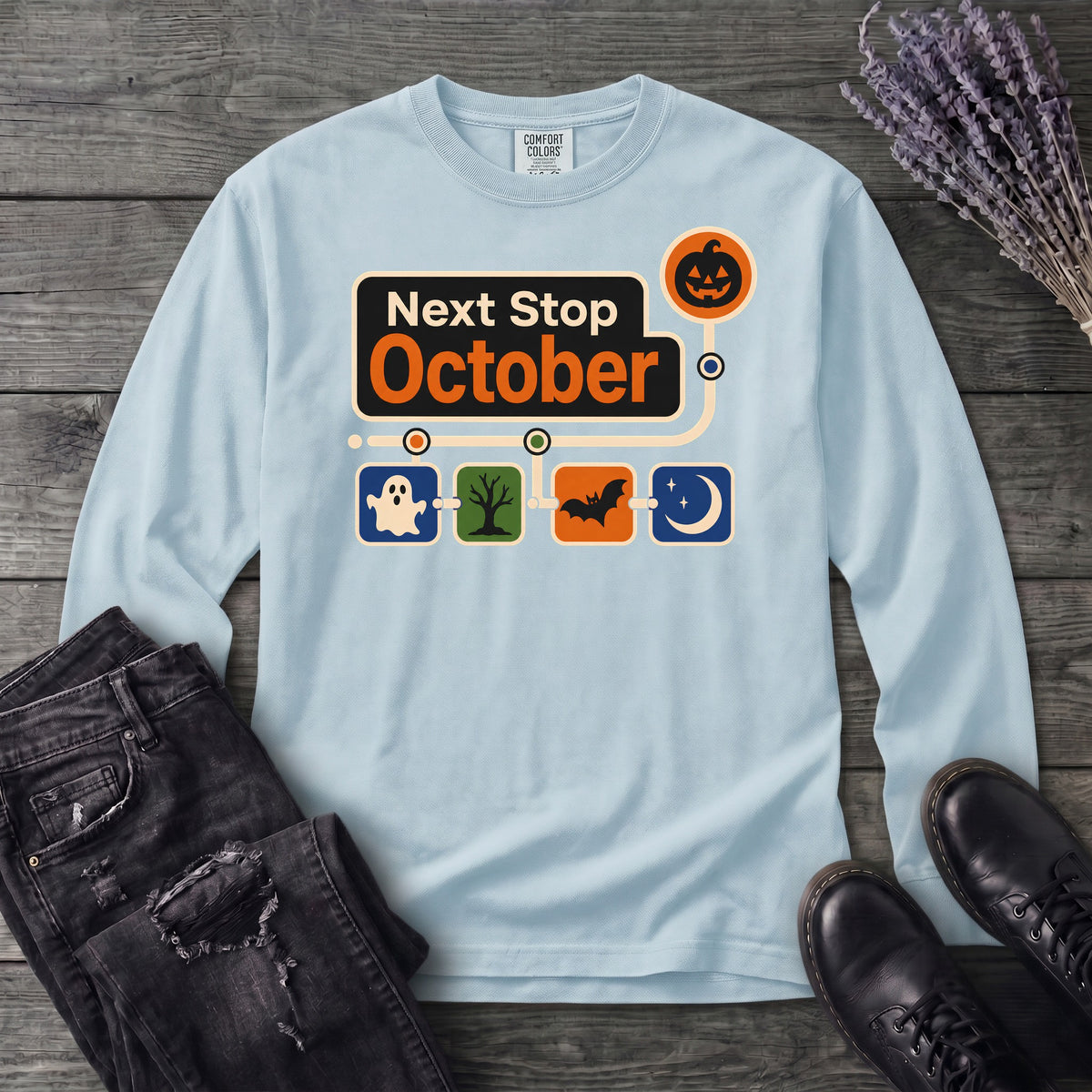 Next Stop October Long Sleeve T-Shirt