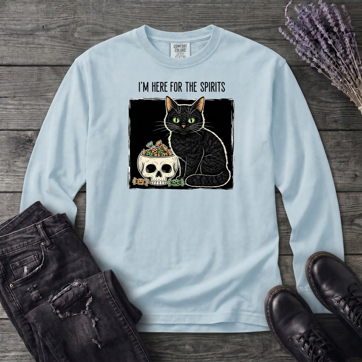 Here For The Spirits Long Sleeve T-Shirt