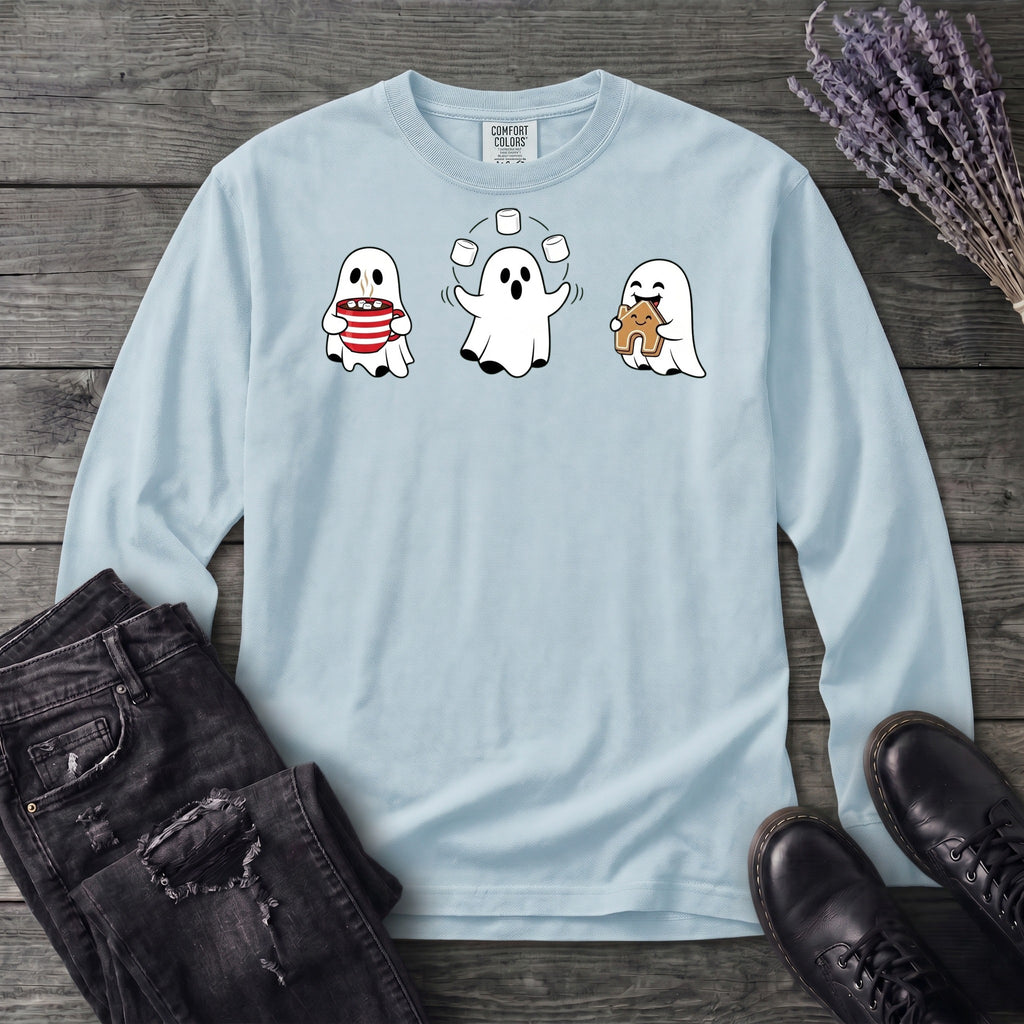 Hot Cocoa Ghosts Long Sleeve T-Shirt