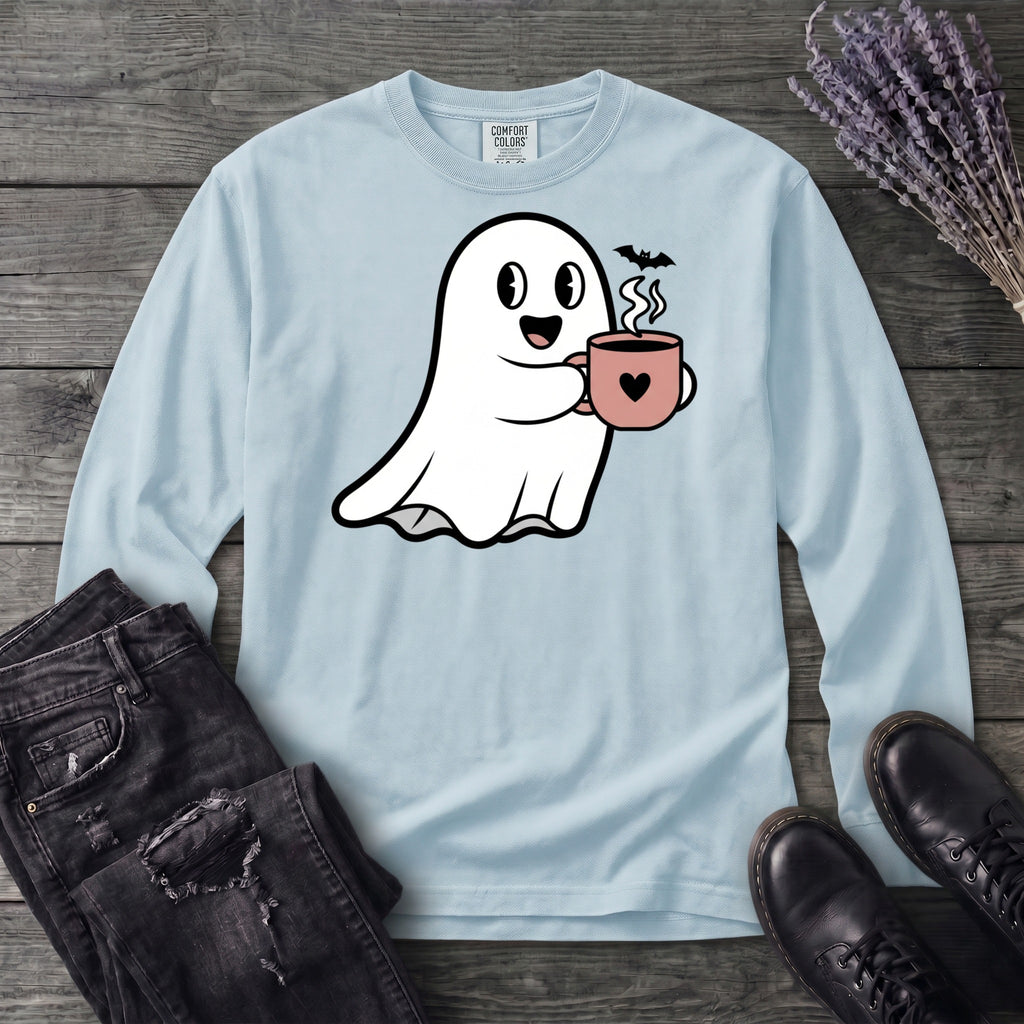 Ghost Heart Coffee Long Sleeve T-Shirt