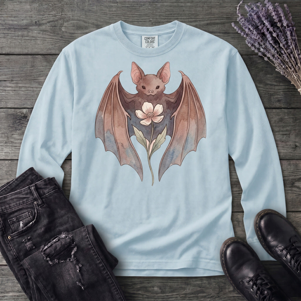 Watercolor Bat Long Sleeve T-Shirt
