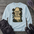 Here Lies My Motivation Long Sleeve T-Shirt