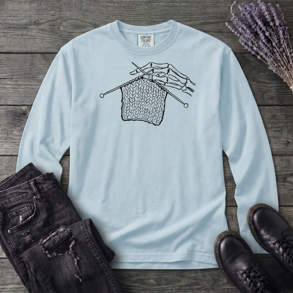 Skeleton Knitting Long Sleeve T-Shirt