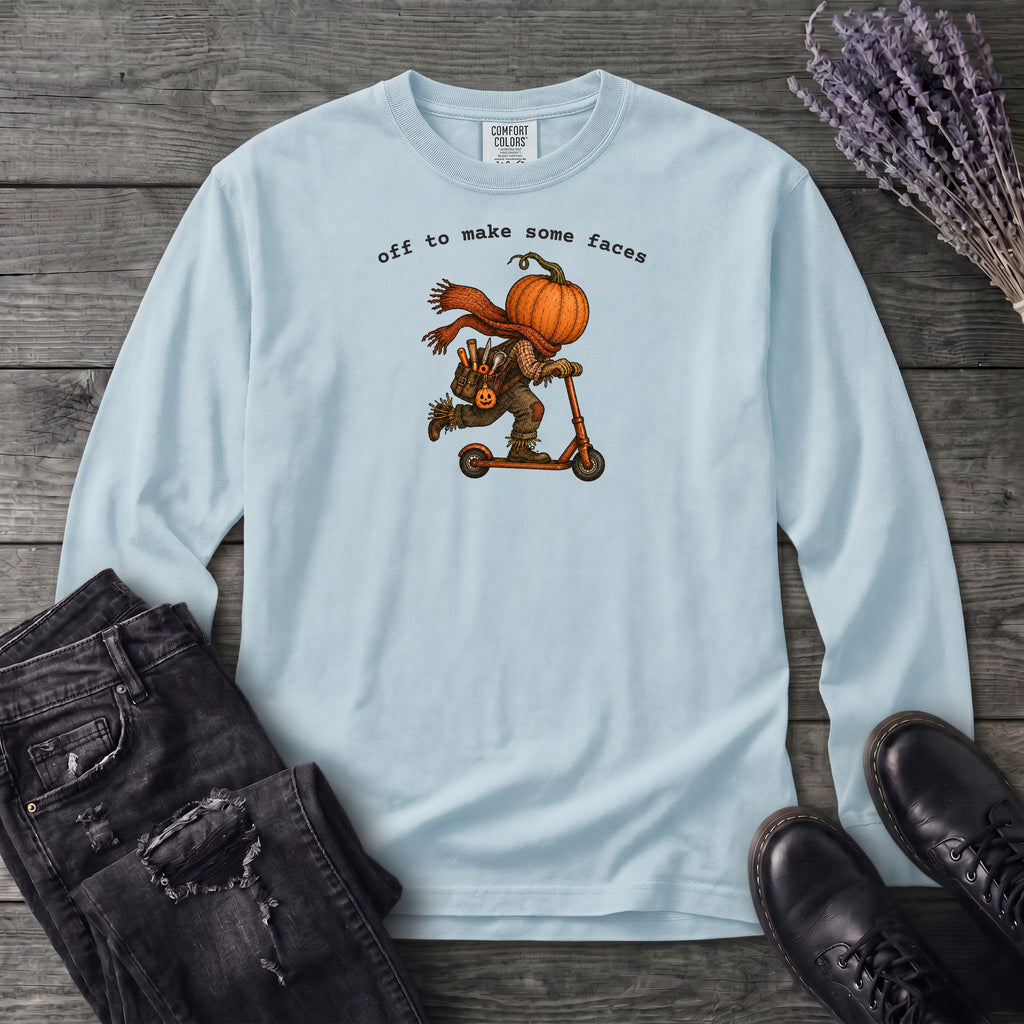 Off To Make Some Faces Long Sleeve T-Shirt