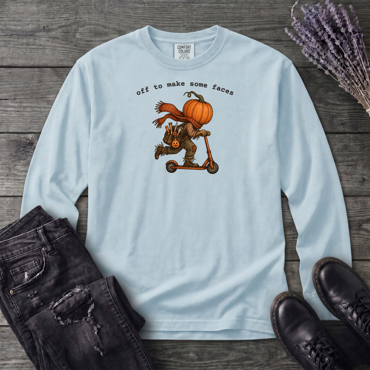 Off To Make Some Faces Long Sleeve T-Shirt