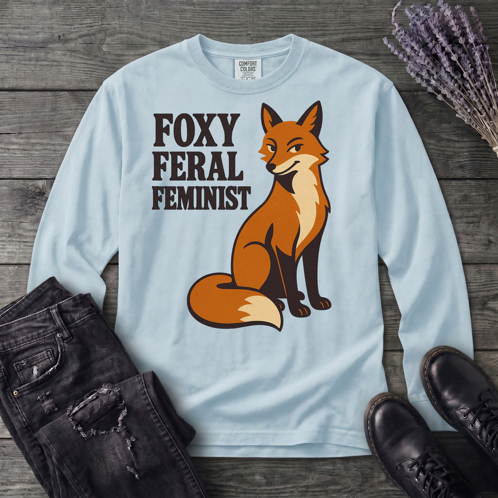 Foxy Feral Feminist Long Sleeve T-Shirt