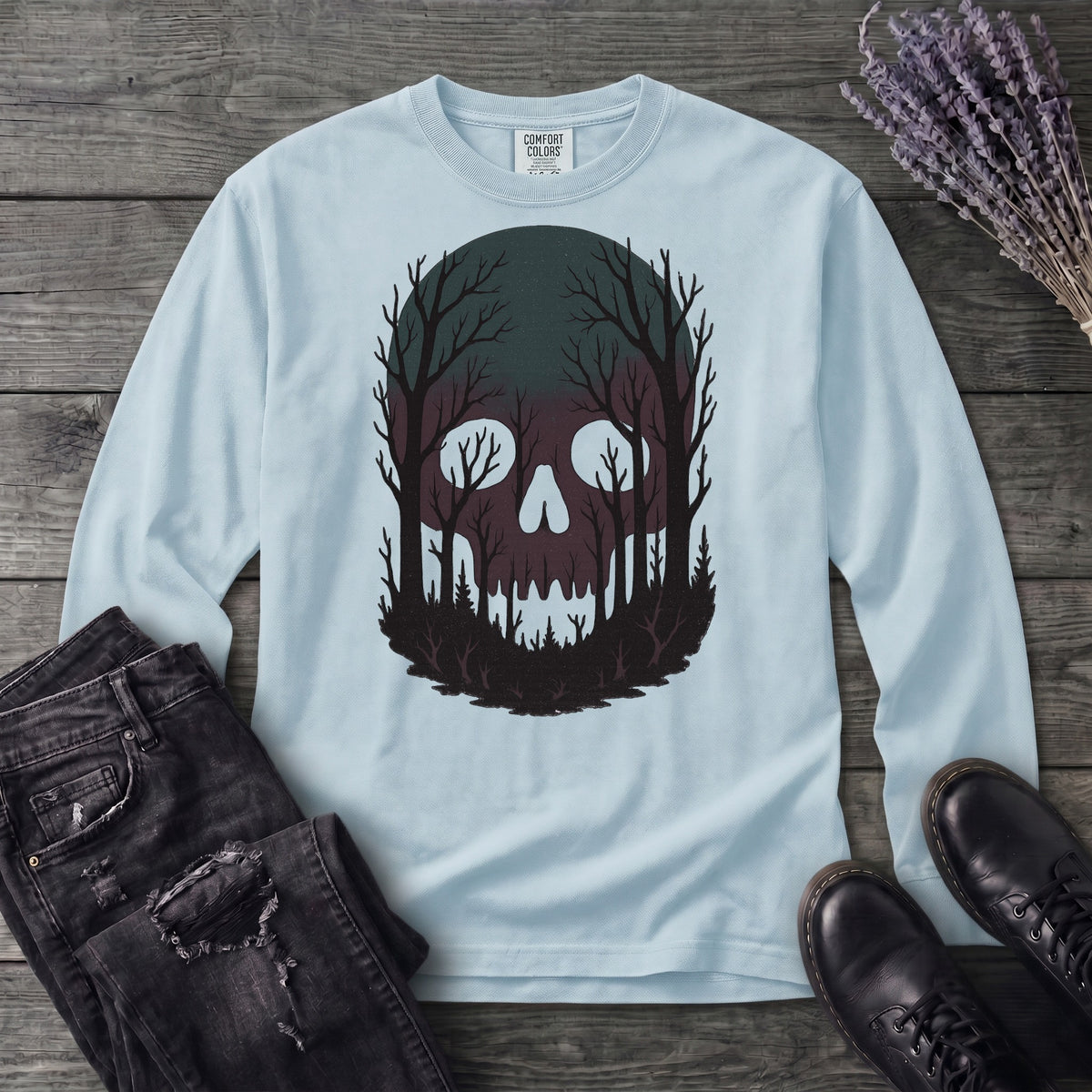 Skull Forest Long Sleeve T-Shirt