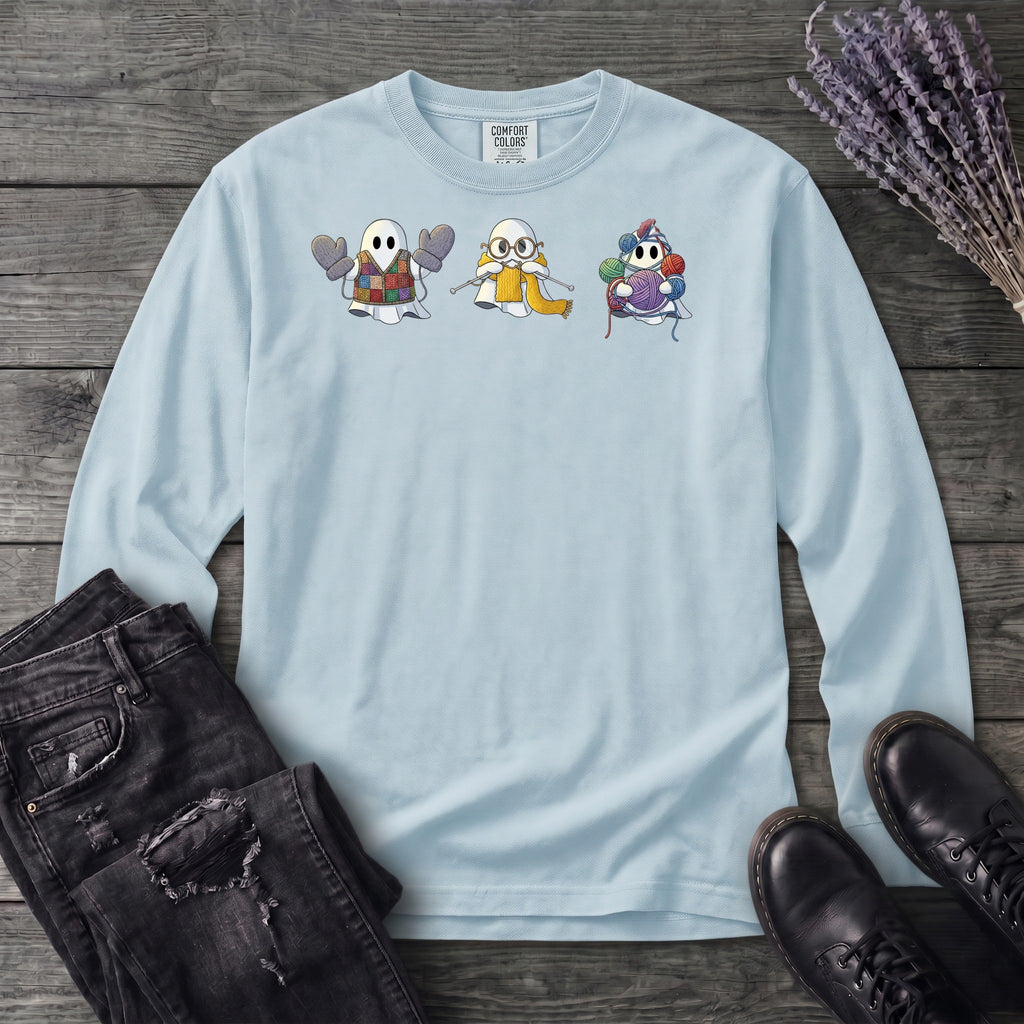 ghost_trio_knitting Long Sleeve T-Shirt