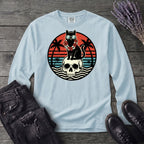 Tropical Cat and Skull Long Sleeve T-Shirt