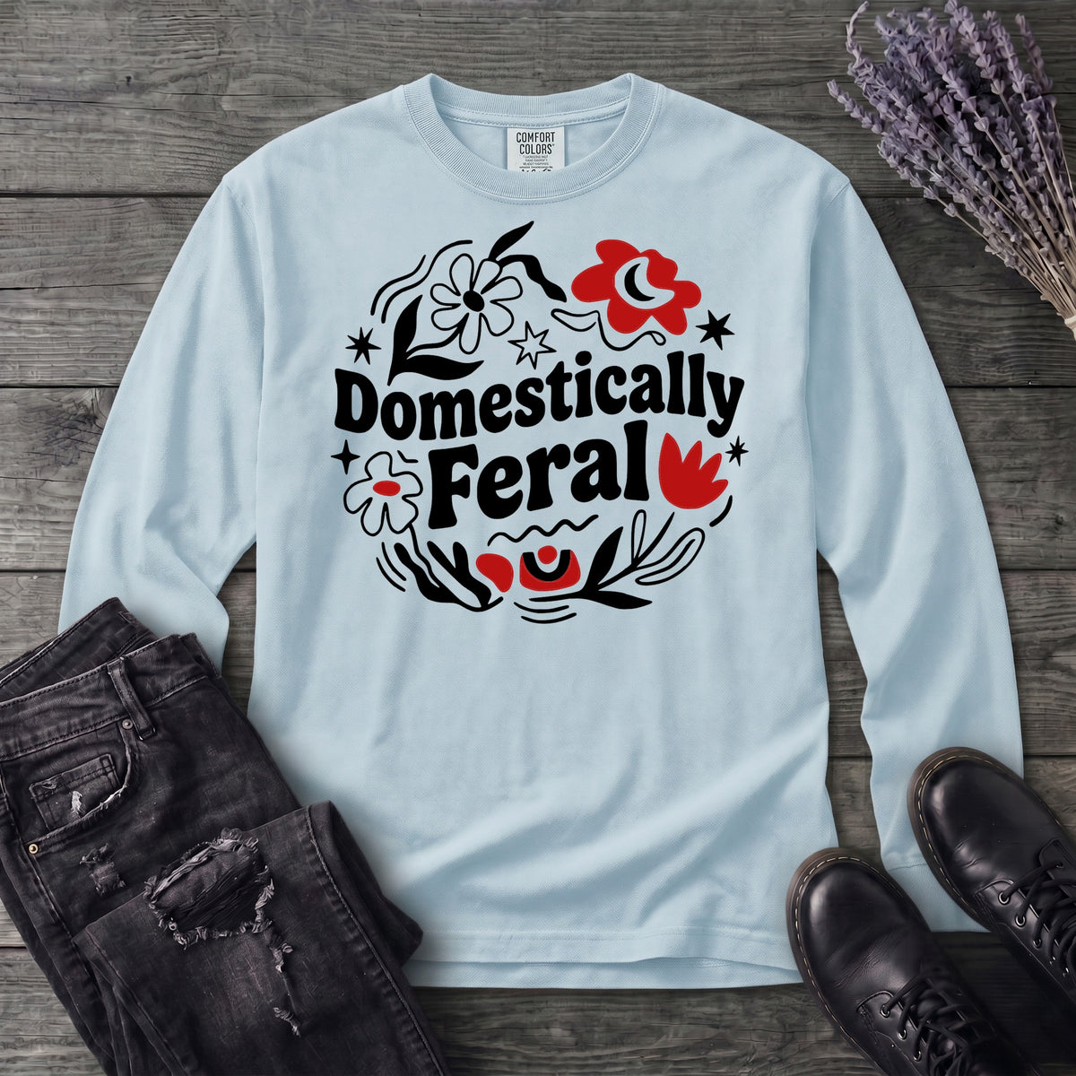 domestically feral Long Sleeve T-Shirt