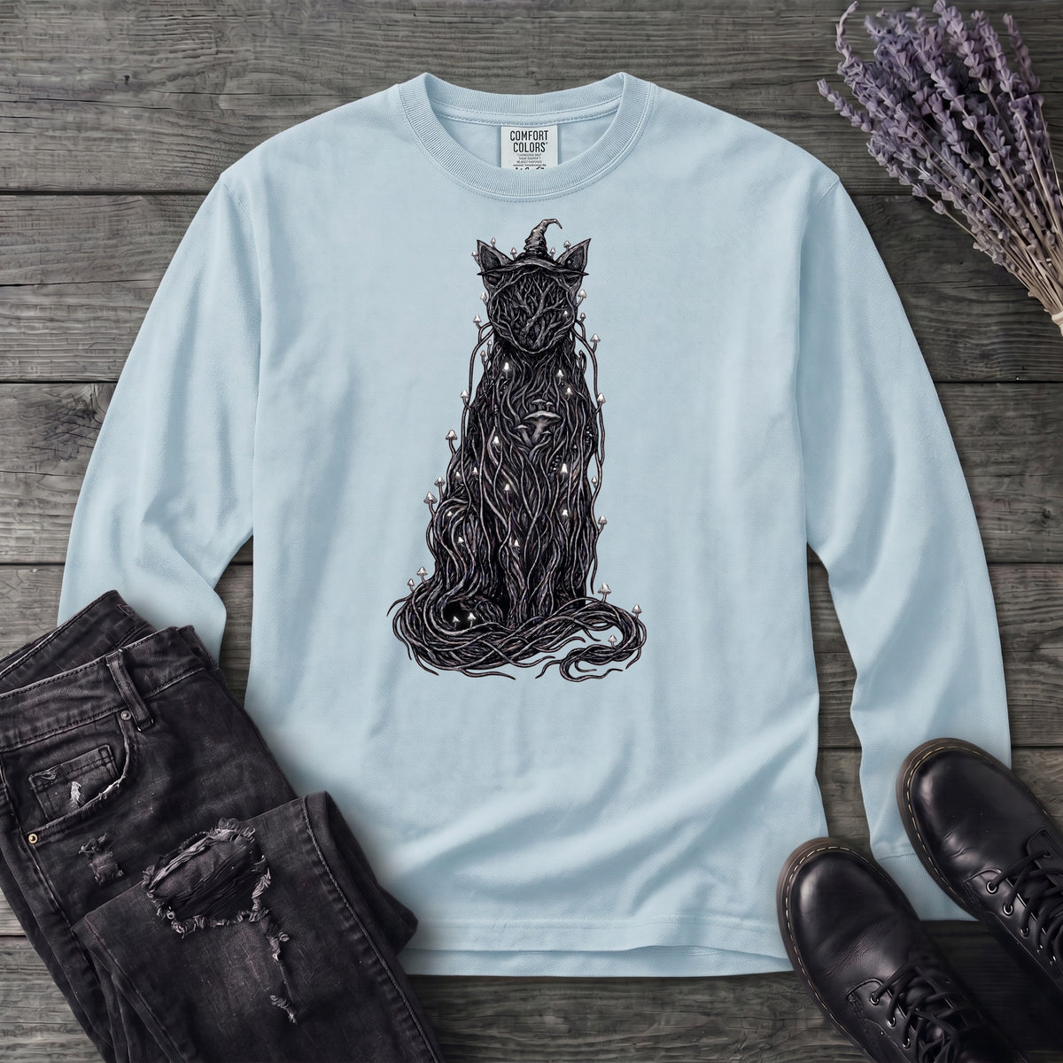 willow witch cat Long Sleeve T-Shirt