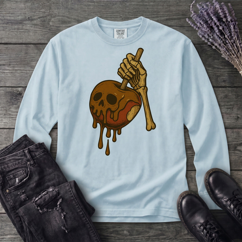 Caramel Apple Skull Long Sleeve T-Shirt