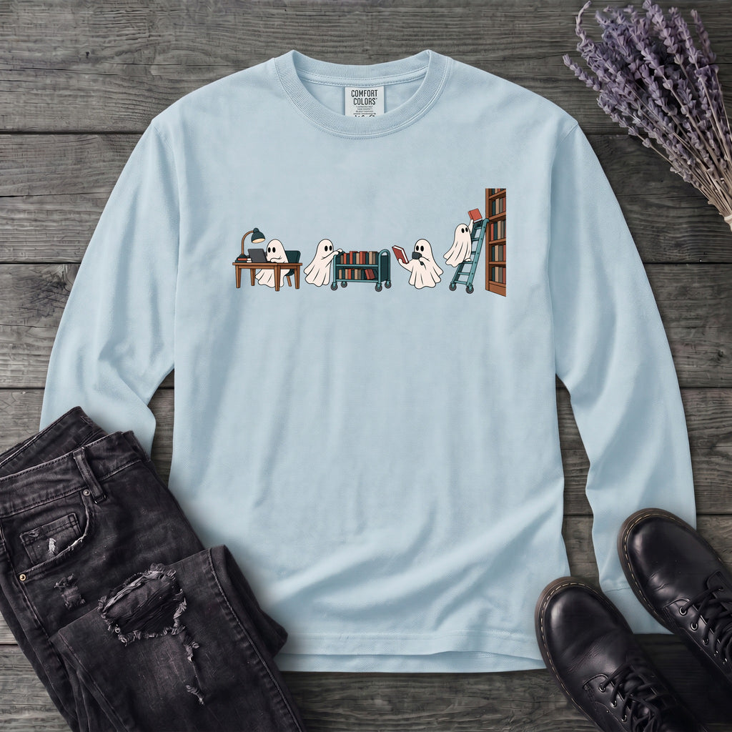 Library Ghosts Long Sleeve T-Shirt