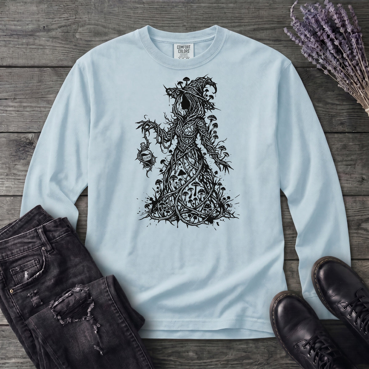 mushroom witch Long Sleeve T-Shirt