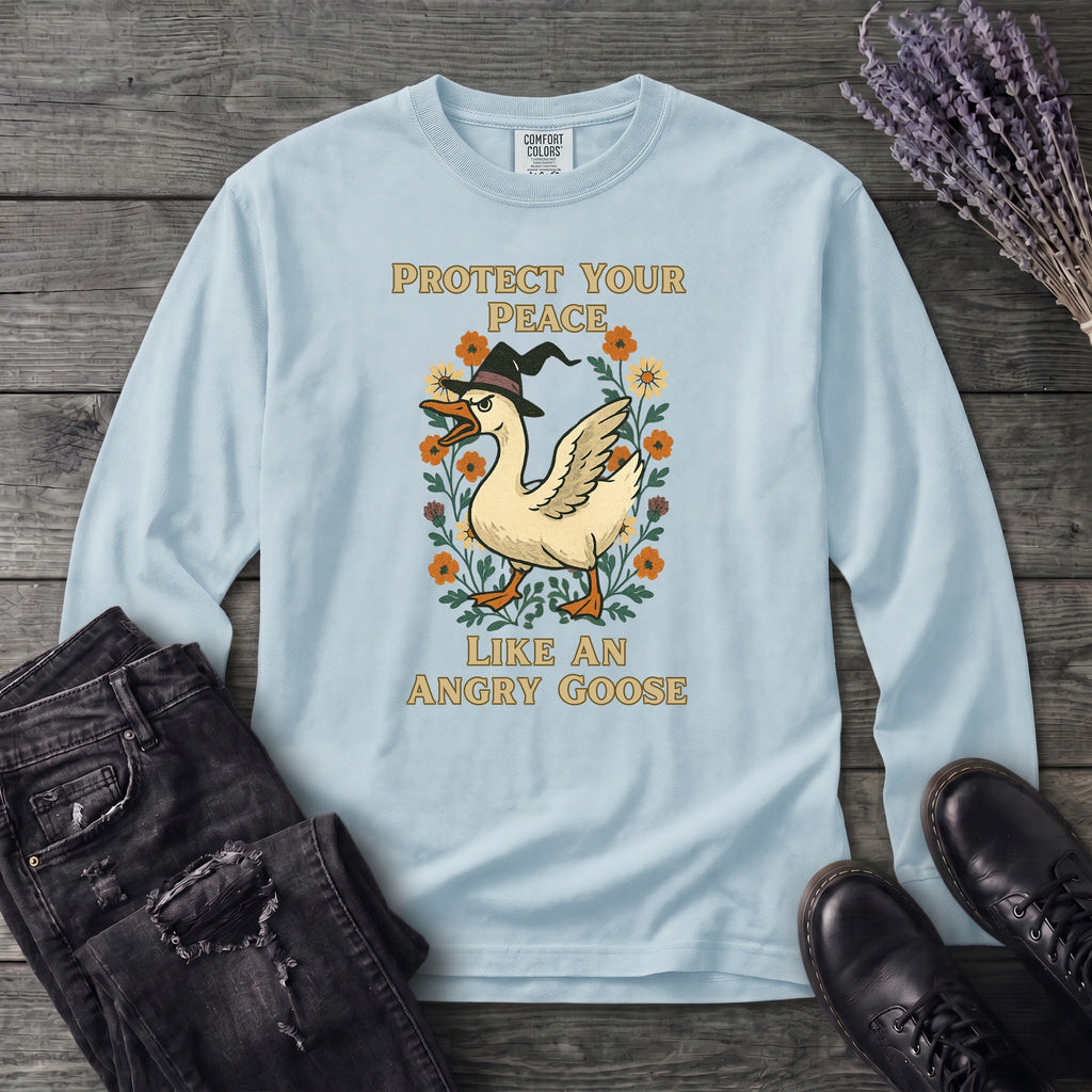 Protect Your Peace Like An Angry Goose Long Sleeve T-Shirt