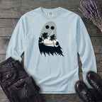 tropical ghost silhouette Long Sleeve T-Shirt
