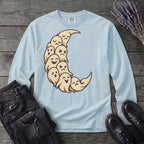 crescent moon ghosts Long Sleeve T-Shirt