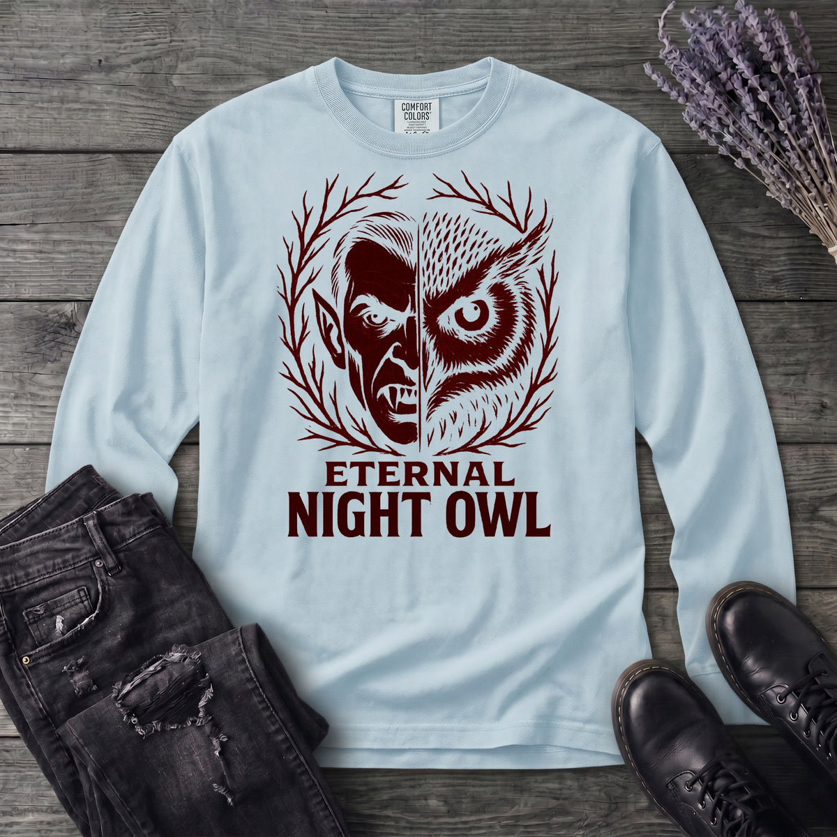 Eternal Night Owl Long Sleeve T-Shirt
