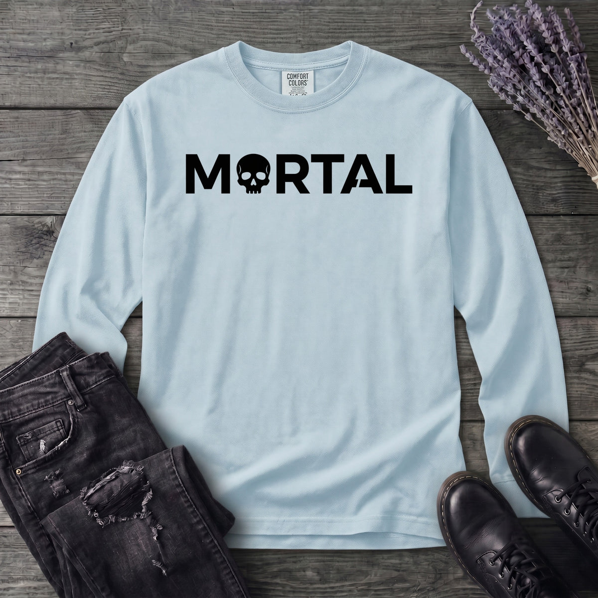 Mortal Skull Long Sleeve T-Shirt
