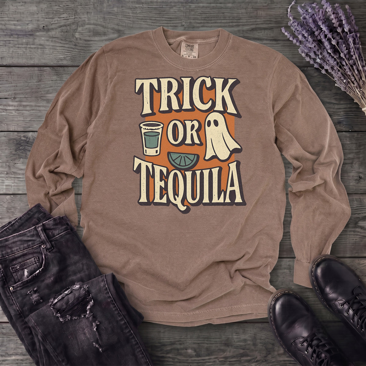 Trick-Or-Tequila Long Sleeve T-Shirt