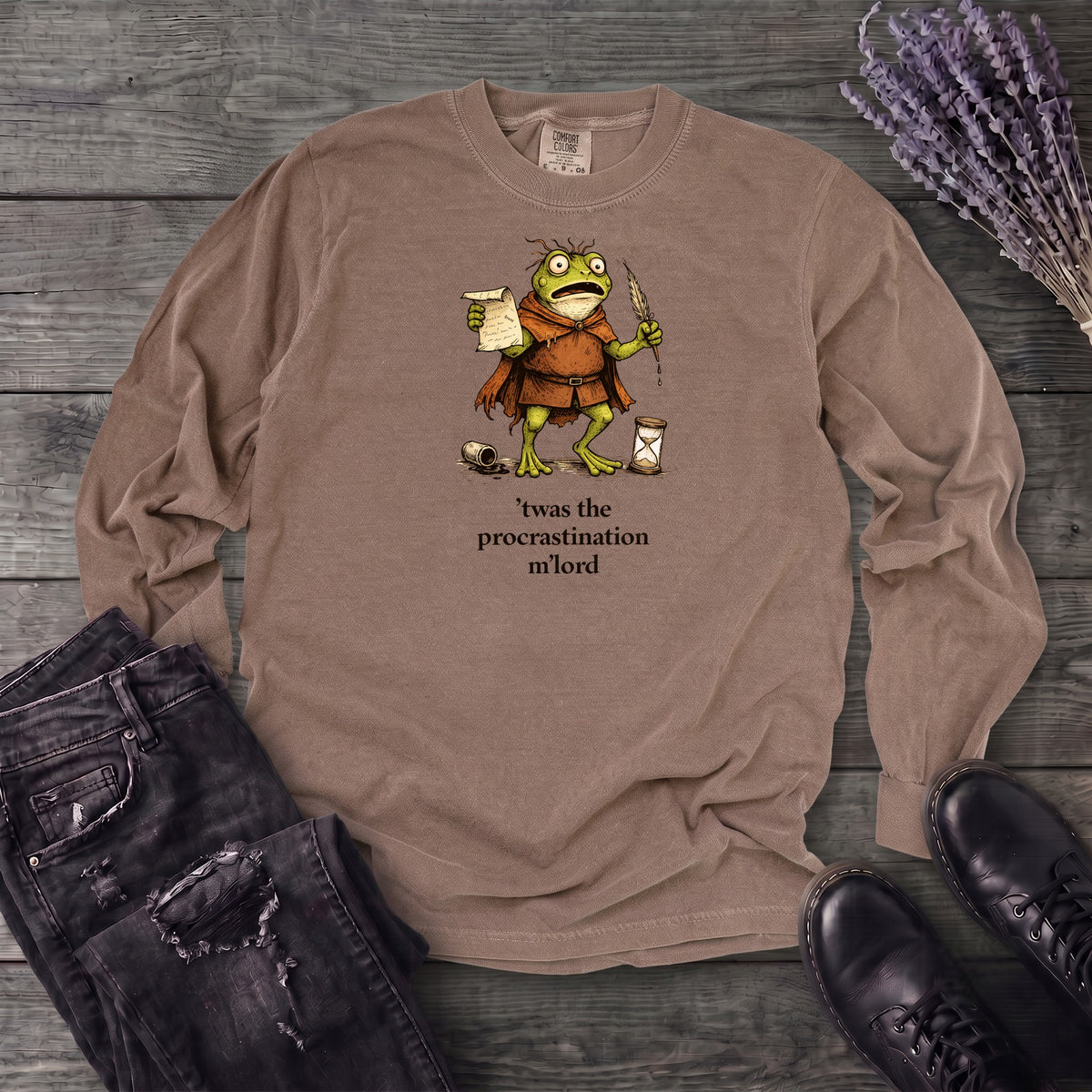 Twas The Procrastination Long Sleeve T-Shirt