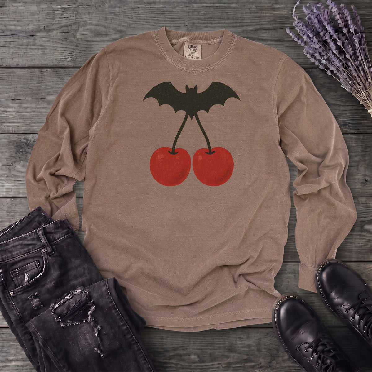Bat Cherries Long Sleeve T-Shirt
