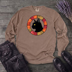 Black Cat Autumn Medallion Long Sleeve T-Shirt