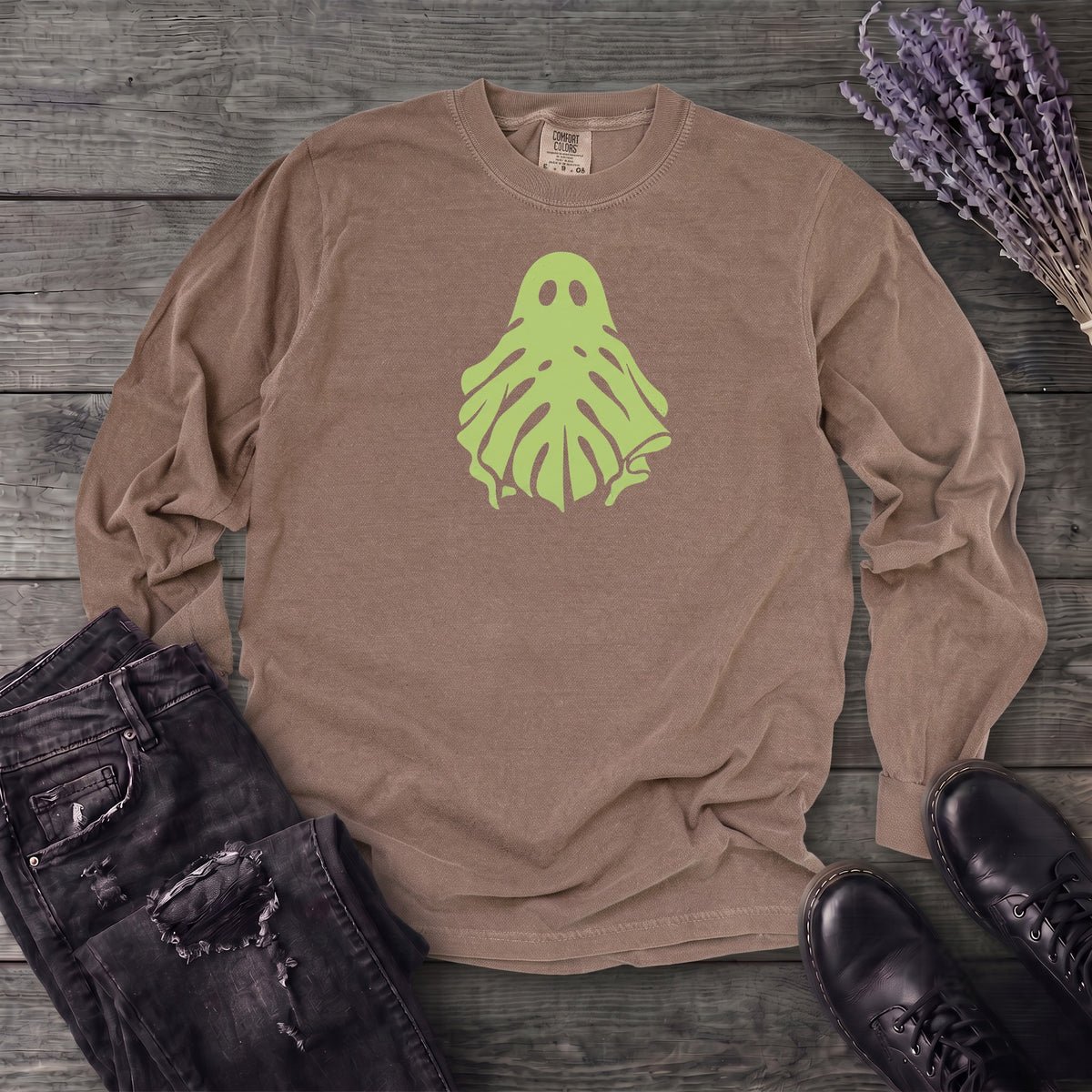 Monstera Ghost Long Sleeve T-Shirt