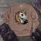 grunge zombie unicorn Long Sleeve T-Shirt