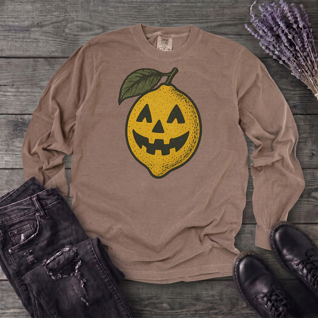 Jack O Lantern Lemon Long Sleeve T-Shirt