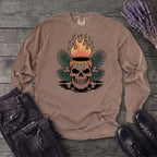 Tiki Skull Drink Long Sleeve T-Shirt