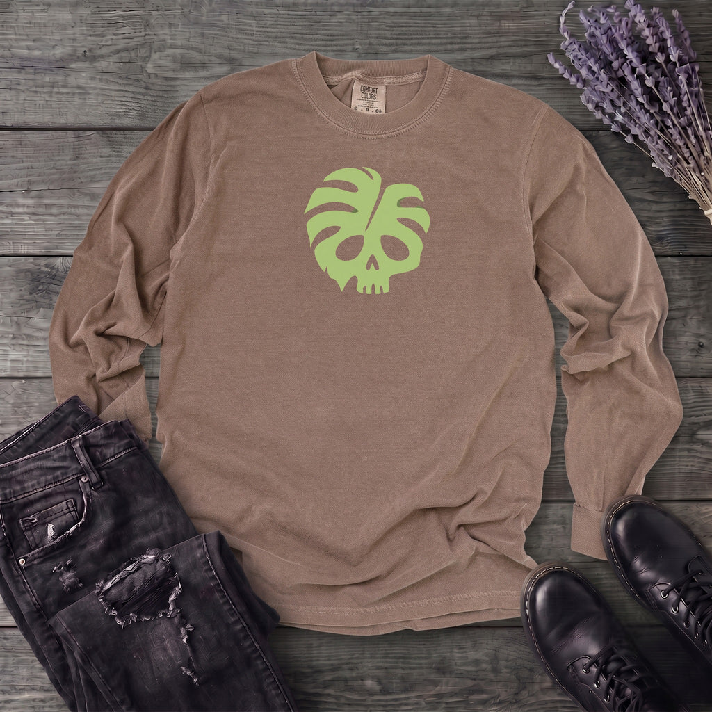 Monstera Skull Long Sleeve T-Shirt
