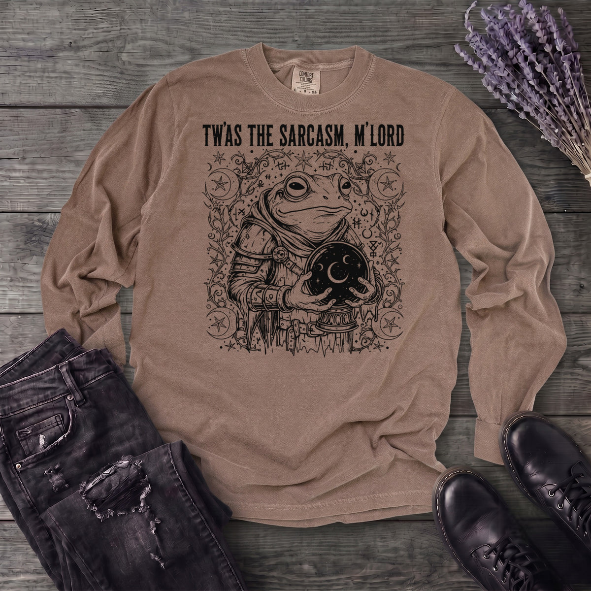 Twas The Sarcasm Frog Long Sleeve T-Shirt