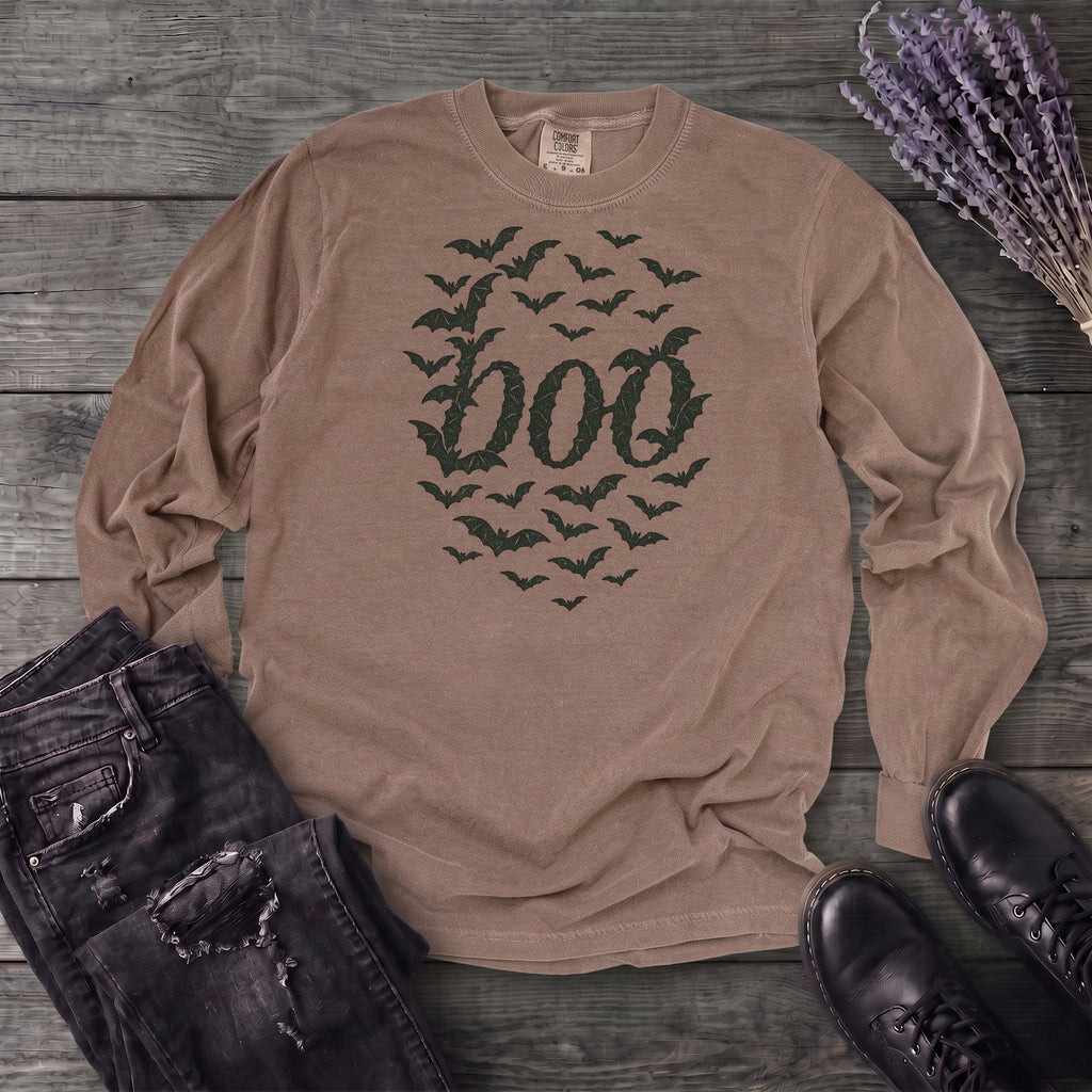 Bats Form Boo Long Sleeve T-Shirt