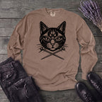 Cat Knitting Needles Long Sleeve T-Shirt
