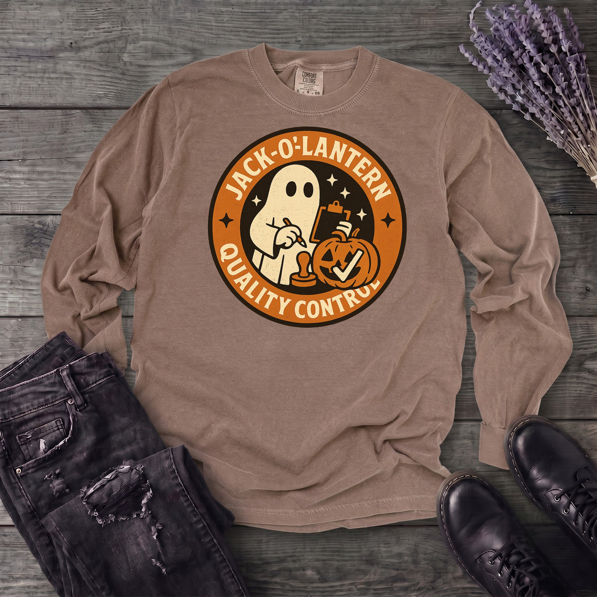 Jack O Lantern Quality Control Long Sleeve T-Shirt