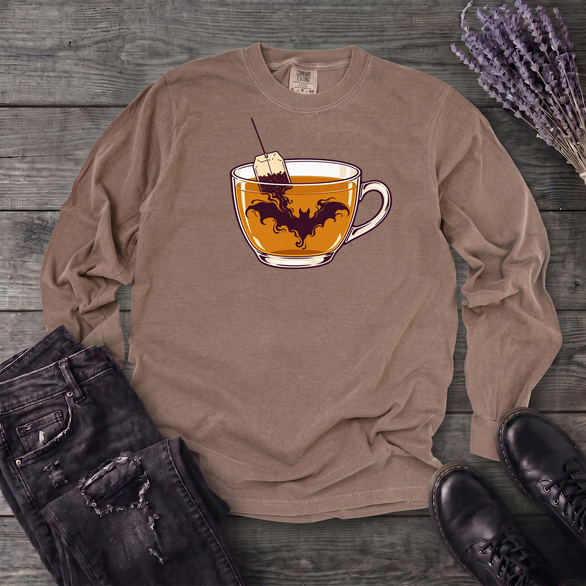 Bat-Tea Long Sleeve T-Shirt
