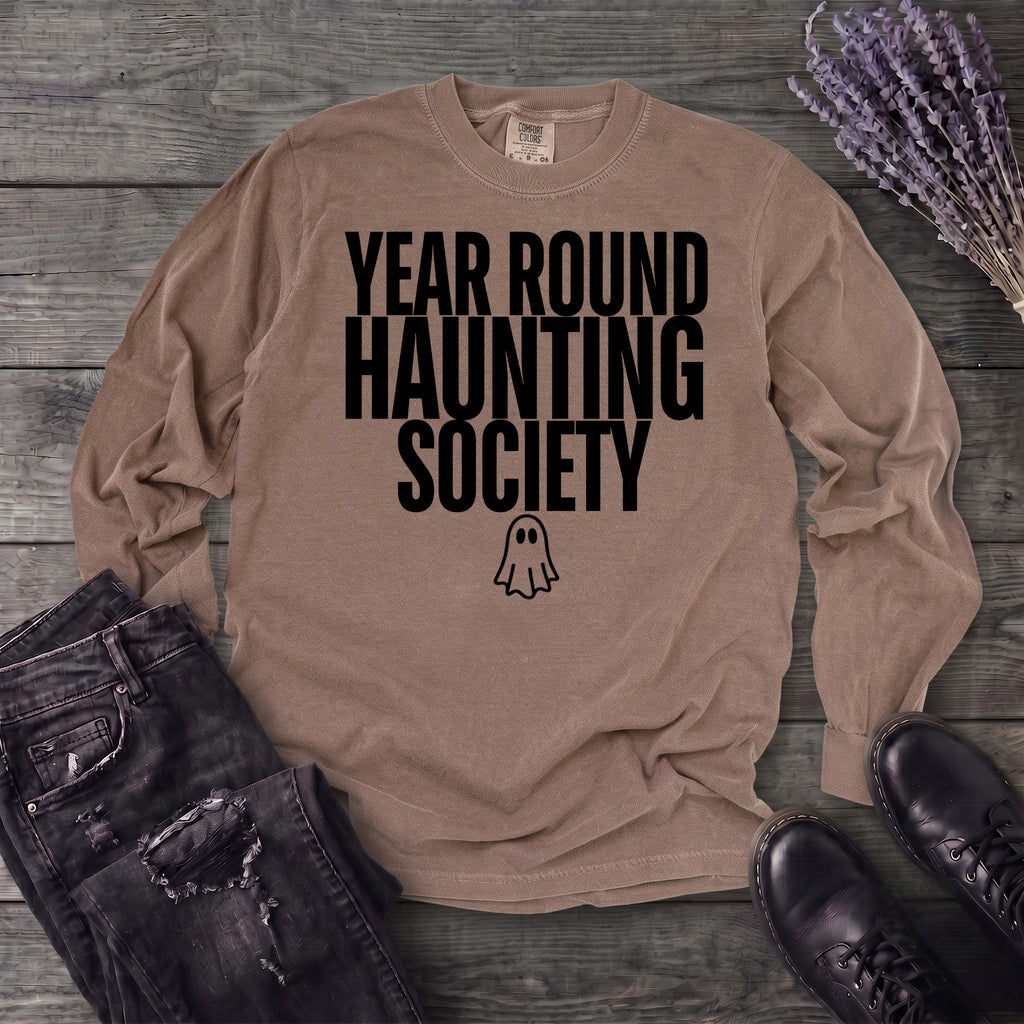 Year Round Haunting Society Long Sleeve T-Shirt