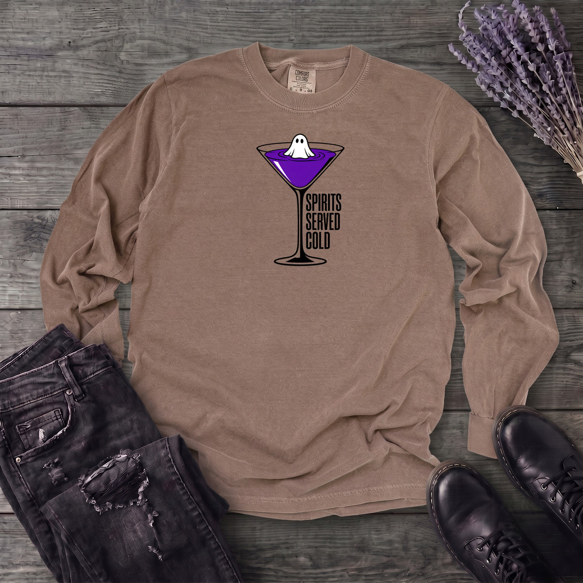 Spirits Served Cold Long Sleeve T-Shirt