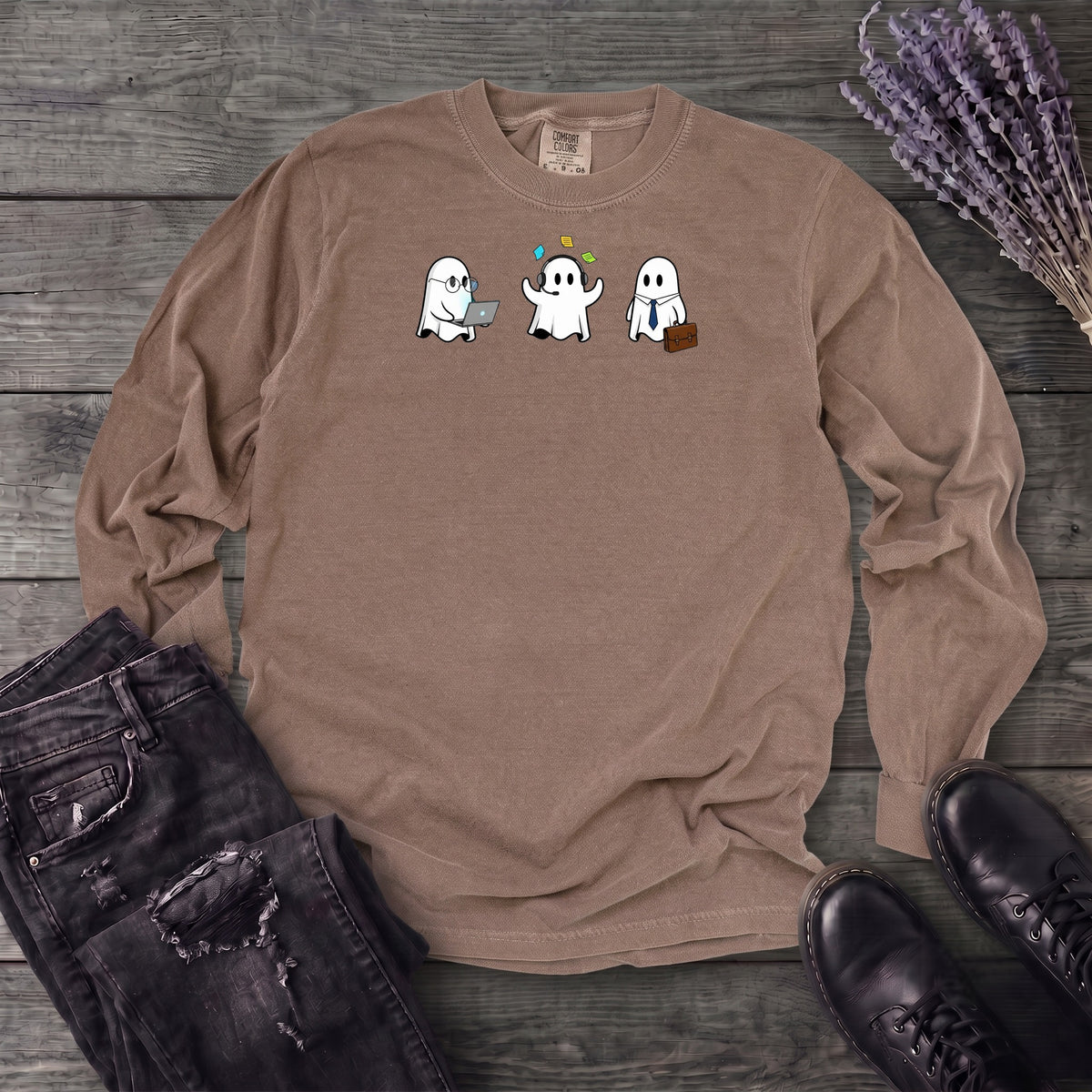 Ghost Trio Office Long Sleeve T-Shirt