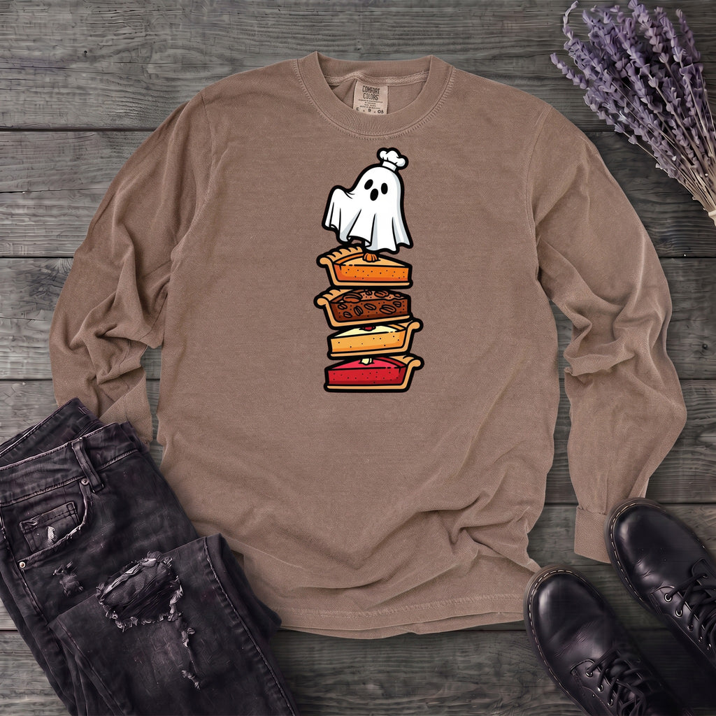 Stacked Pie Ghost Long Sleeve T-Shirt