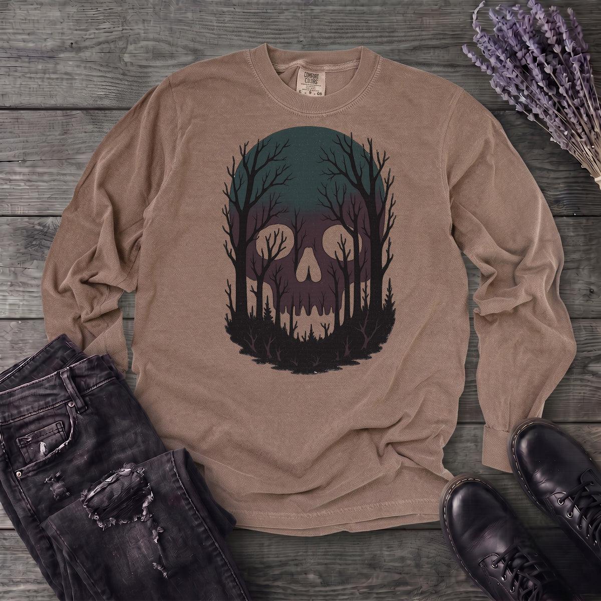 Skull Forest Long Sleeve T-Shirt
