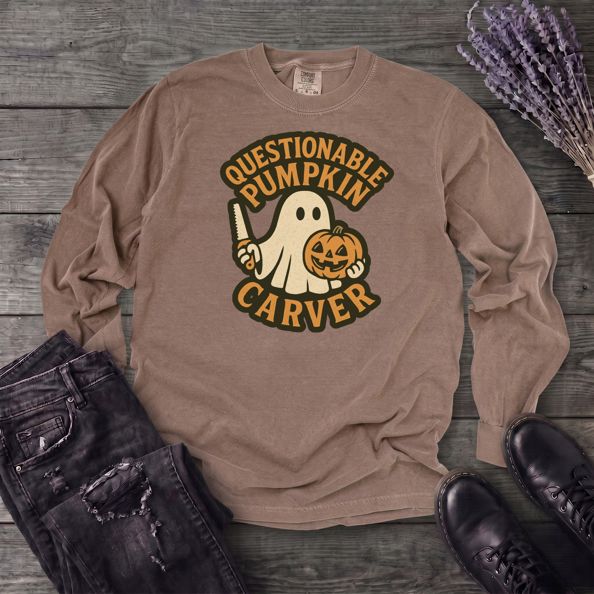 Questionable Pumpkin Carver Long Sleeve T-Shirt