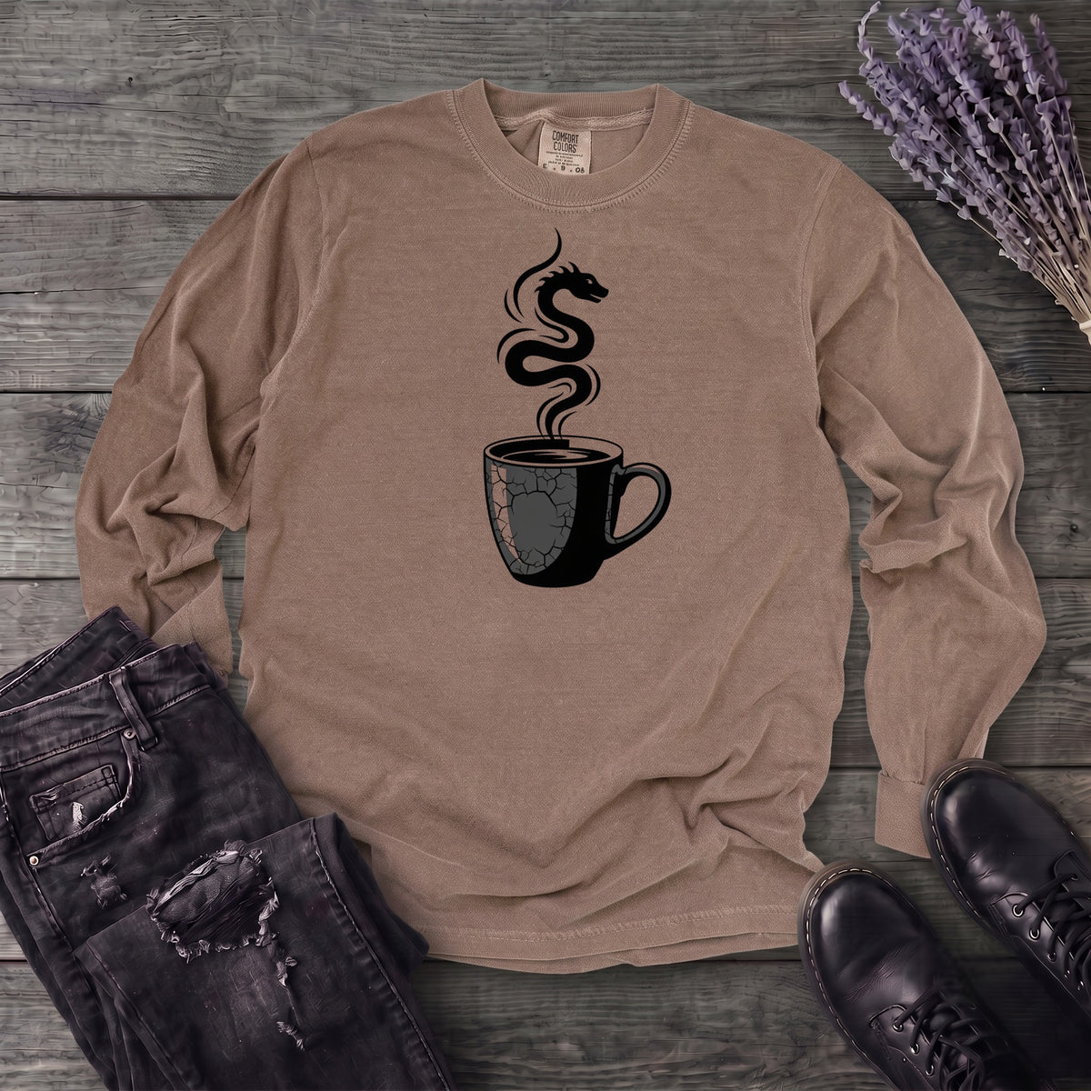 Dragon Coffee Long Sleeve T-Shirt