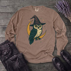 crescent moon witch owl Long Sleeve T-Shirt