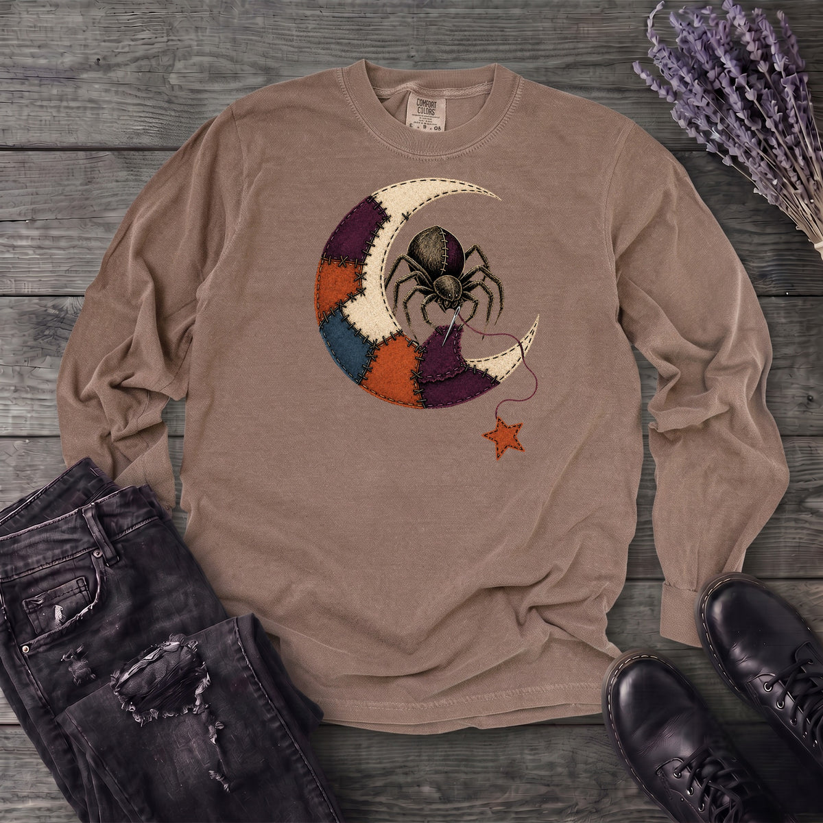 Stitching The Moon Long Sleeve T-Shirt
